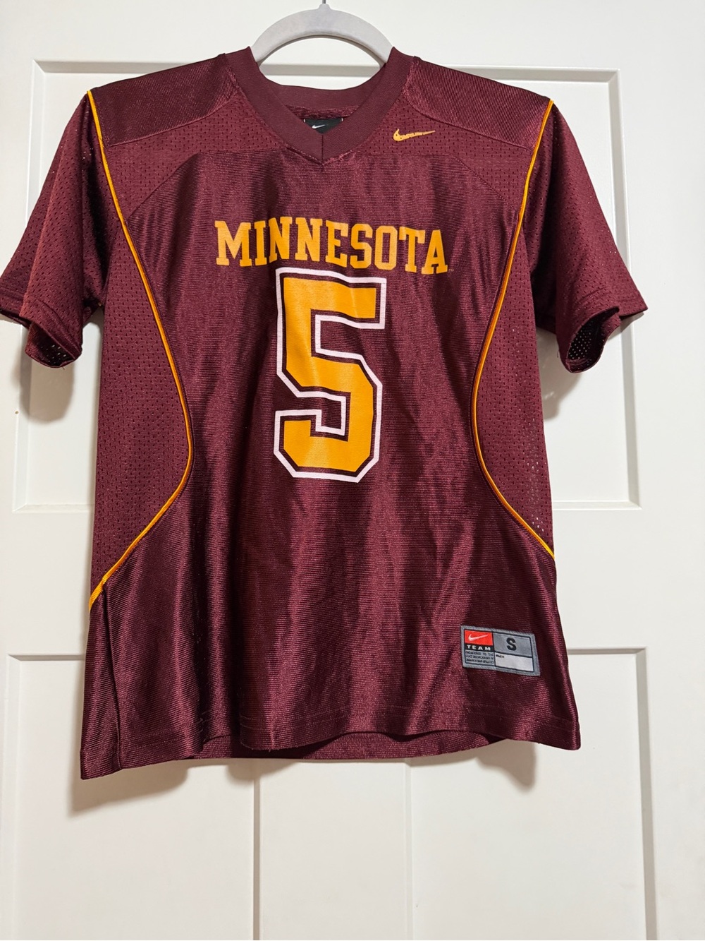 Nike Maroon & Gold Minnesota #5 Menās Football Jersey